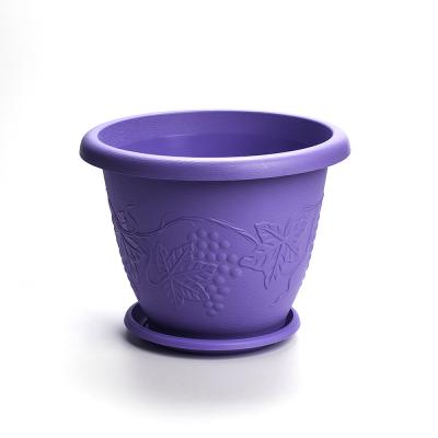 China eco-friendly plastic garden planter outdorr vegetable flower pot with saucers for sale