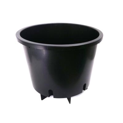 China Eco - Friendly Wholesale Black Round Plastic Planter Flower Nursery Pots For Plants for sale