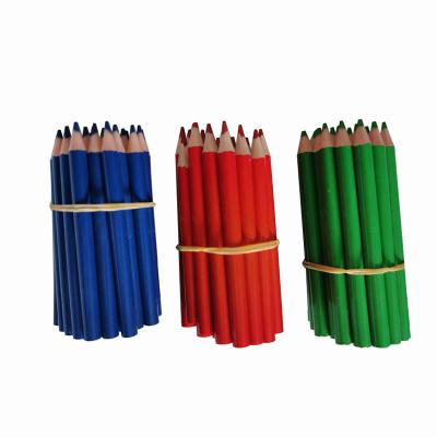 China office & Promotional Wholesale School Pencil Mini School Coloring Drawing Tool Half Size Art Color Pencil for sale