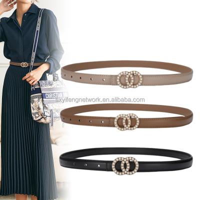 China Fashionable Designer Belt Fashion Luxury Two Layer Cowhide Bead Genuine Leather Belts Brand Belt for sale