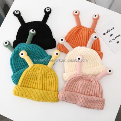 China JOINT Funny New Design Newborn Baby Wrap Tentacles Ear Protector Winter Knitted Hats For Kid 2022 for sale