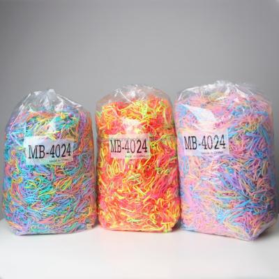 China Fashionable Wholesale High Quality 1kg Plastic Colorful Elastic Bands By Bag Tie Hair Rope Accessories for sale