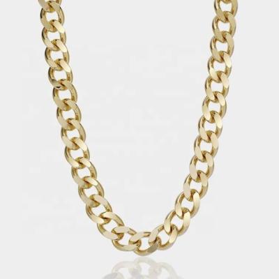 China 2021 Newest Fashionable CLASSIQUE Stainless Steel Gold Plated Cuban Chain Necklaces For Women for sale