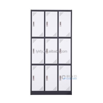 China Modern Custom Steel Bulky Door Cabinet 9 Door School Gym OEM Furniture Kefeiya Small Locker for sale