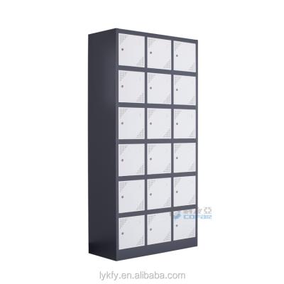 China Modern Luoyang Kefeiya Furniture Steel Gym Utilize School Office Metal Sports Locker With 18 Doors for sale