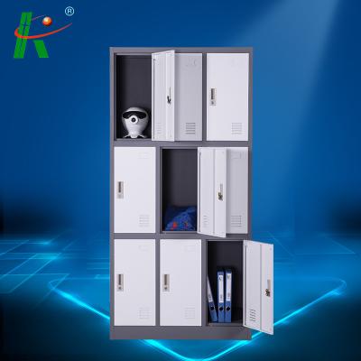 China 3 door sliding wardrobe furniture wholesale supplier metal steel wardrobe for sale