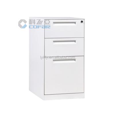 China (Other) Kefeiya Office Furniture Adjustable White Filing Cabinet Under Desk Metal Pedestal With 2 Drawers for sale