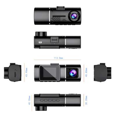 China NIGHT VISION 1.5 Inch Dash Cam 2 Lens Cam G-sensor Night Vision Driving Recorder Dashcam for sale