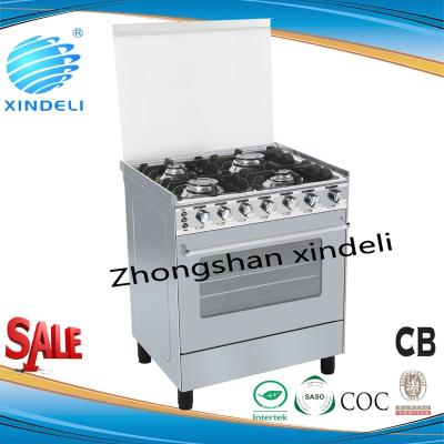 China 60*60 Free Standing Stainless Steel Gas Cooker With Heavy Duty Pan Trivets for sale