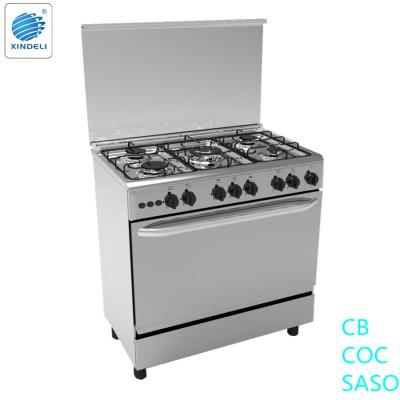 China Convection Free CB, SASO and COC Certifications Household Gas Stove with 5 Burners for sale