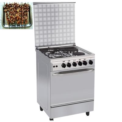 China Convenient Self Ignition + Rotisserie + Oven Lamp 600*600mm Healthy Gas And Electric Cooker With Oven for sale