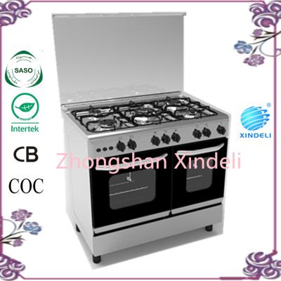 China Family Yemen 900*600 5 Burner Gas Stand Free Gas Cooker With Double Oven for sale