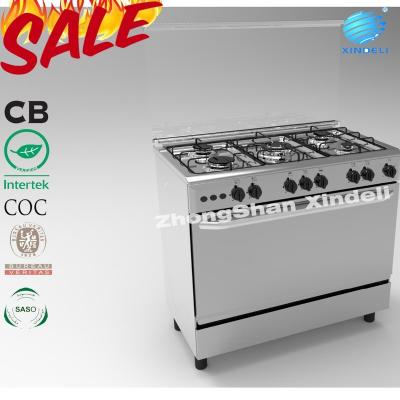 China Mirror Stainless Steel 90*50cm Home Used Free Standing Gas Oven / Electric Gas Microwave Ovens With Coated Glass for sale