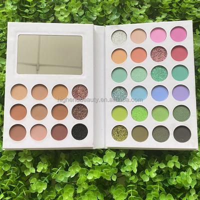 China Waterproof custom your own makeup eyeshadow palette moq 36 low colors matte eyeshadow palette private label for sale