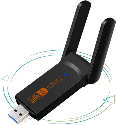 China Long Range 5G&2.4G USB 3.0 WiFi Dual Band Desktop Dongle Realtek 8814AU USB Wireless Adapter For Game 1900Mbps WiFi Adapter for sale