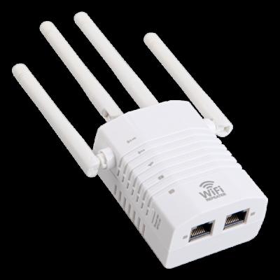 China Wifi repeater extender booster 1200 mbps wifi extender 802.11 ac indoor dual band wireless repeater with antennas for home use for sale