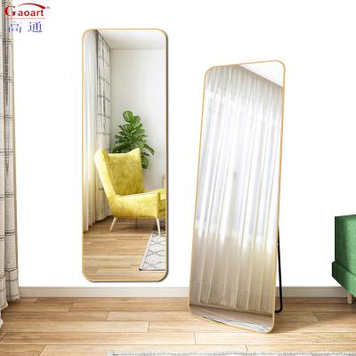 China Contemporary The New Listing Full Size Unbreakable Sheet Light Silver Glass Nordic Salon Decoration House Decor Mirror With Stand for sale