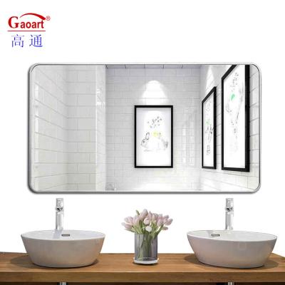 China Art Deco Factory Direct Sale White Wall Gold Unbreakable Modern In Iron Black Metal Sticker With Frame Wholesale Full Length Mirror for sale