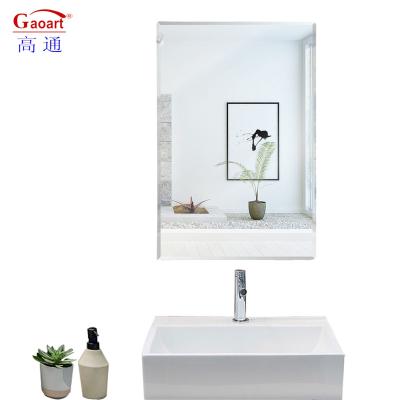 China Modern The New Listing Tempered Glass Unbroken Craft Modern Design Fancy Bathroom Huge Rose Gold Wall Hanging Led Mirror Frameless for sale