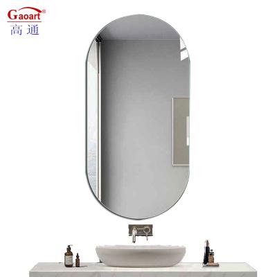 China Modern Factory Irregular Small Decorative Rectangular Modern Decor Round Hanging Long For Wall Shower Mirror for sale