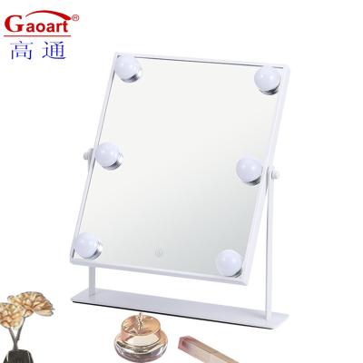 China Fashion Genuine Cute Custom Makeup Cosmetic Table Make Up Compact Small Portable Make-Up Home Decor Vanity Mirror Led for sale