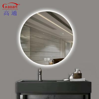 China Illuminated Fashion Fogless Defogger Big Full Length Light Wall Hanging Smart For Bathroom Led Round Mirror for sale