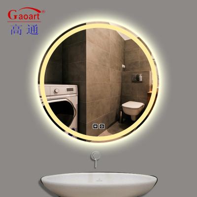 China Illuminated Morden Style Modern Smart Bathroom Long Portable Full Size Bedroom Sticker With Light Round Led Mirror for sale