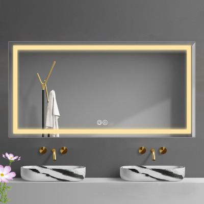 China Illuminated New Design Backlit Bathroom Smart Fitness Salon Attached Vanity Hotel Large Home Decor Wall Mirror With Led Light for sale