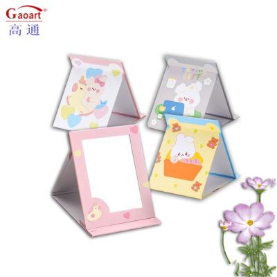 China Fashion Popular Design Decor Little Makeup House Travel Cosmetic Espejo Wall Hanging Home Portable Small Round Mirror for sale