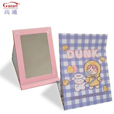 China Fashion Factory Price Cosmetic House Decor Portable Makeup Bedroom Decoration Espejo Wall Travel Small Square Mirror for sale