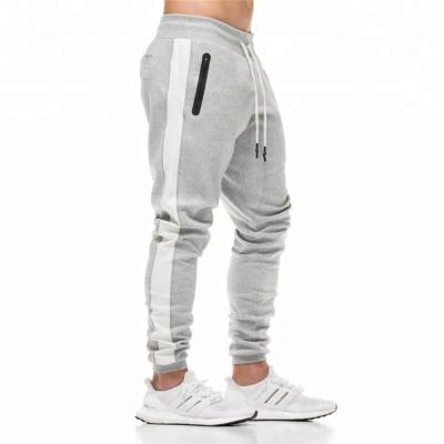 China 2021 Anti-Wrinkle Customs Officers Training Skinny Pants Sides Striped Casual Sports Wear Mens Tailored Joggers With Zipper Pockets for sale