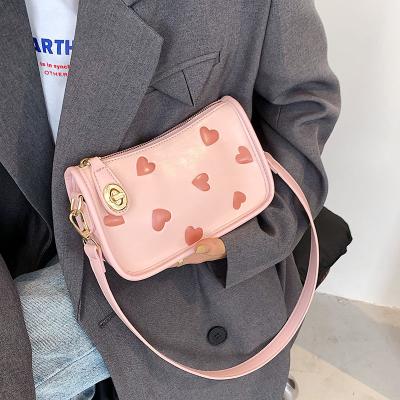 China None Shapes Heart Zipper Clips Matte Pu Handbag Ladies Valentine's Day Women Handbags for sale