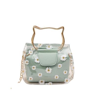 China Daily Life Shoulder Bag Chain Strap Cross - Body Clips Super Cute Clear Handbags for sale