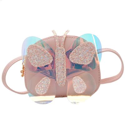 China Light Child Sequin Purses and Cute Mini Handbags Little Girls Butterfly Handbags Kids Cross Clip - Body Purses for sale