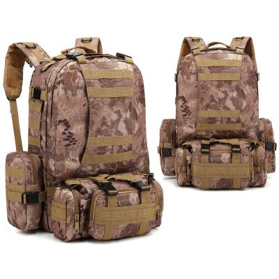 China Tactical Nylon Waterproof Assault KRYPTEK 600D Desert Outdoor 55L Military Backpack for sale