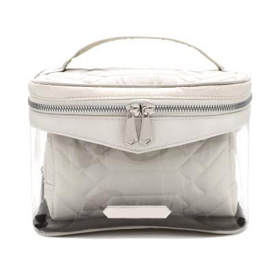 China Promotion Water Resistant Expandable Cosmetic PVC Clear Cosmetic Bag with Logo, Clear Cosmetics Case Makeup Bag for sale