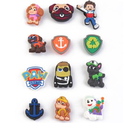 China Drag Dog Patrol Cartoons PVC Rubber Host Shoe Charms Wholesale Custom Shoe Charms for sale