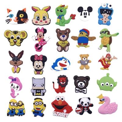 China Clog Charm 2022 Wholesale Cartoon Custom DIY Shoe Fang Charms Soft PVC Shoe Clog Decoration As Gift For Kid Party for sale