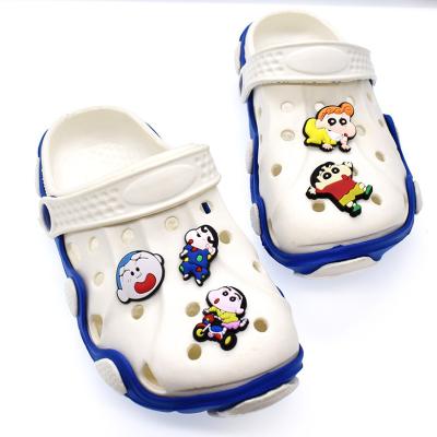 China Wholesale 2022 Other Cute Cartoon Shoe Charms PVC Rubber 3D Badges For Toys Boys Gift for sale