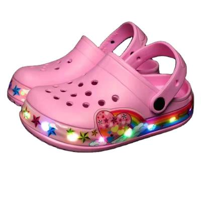 China Factory Hot Sale Breathable Led Lightweight EVA Garden Shoes Clogs Platform Shoes For Kids for sale