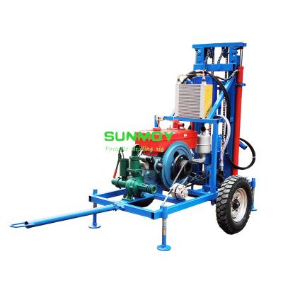 China SUNMOY Best Portable Irrigation HF300D-100 Water Well Drilling Rig For Diesel Engine 100meter Drill Rig for sale