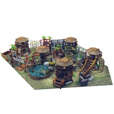 China New Design Plastic Kids Treehouse Playground Indoor Playground Treehouse Equipment With Ball Pit For Sale for sale