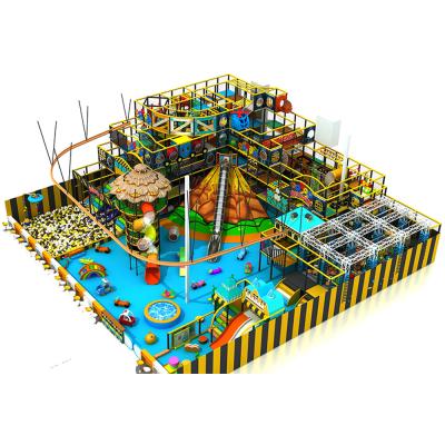 China Plastic Playground Premium Kids Luminous Colorful Indoor Playground Theme Skyrider Game With Ninja Course For Sale for sale