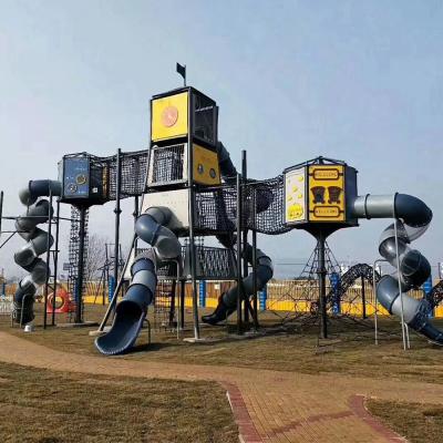 China Hot Selling Stainless + Acrylic Outdoor Kids Park Playground Set Big Kids Play Park On The Ground For Sale for sale