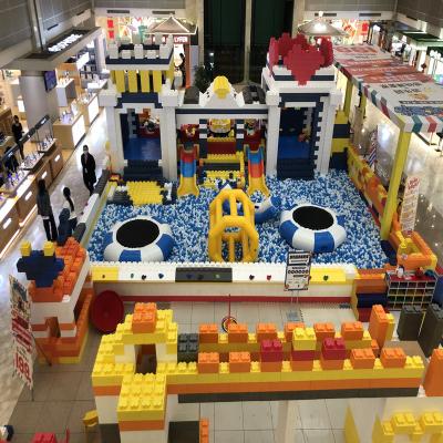 China Eco-Friendly PPE Children Toy Brick Building Blocks With Indoor Funny Ball Pool for sale