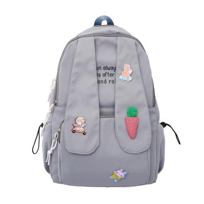 China Fashion Backpack Customiza CIA News Rabbit Ears Internet Celebrity Schoolbag High School Student Waterproof Japanese Women Rucksack for sale