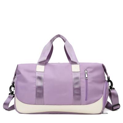 China Factory Wholesale Multifunctional Wholesale Custom Logo Fashion Purple Canvas Travel Backpack Sports Duffle Girl Bag For Women for sale