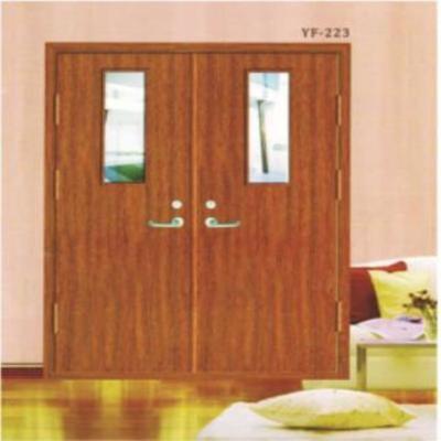 China Fire protection metal door in color heat transfer printing wooden fire door within 30 60 90 min protect for sale