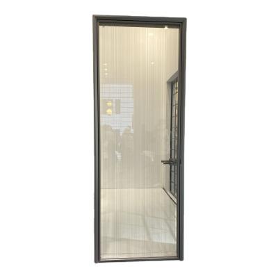 China modern aluminum glass door tempered glass panel door office glass partition door for sale