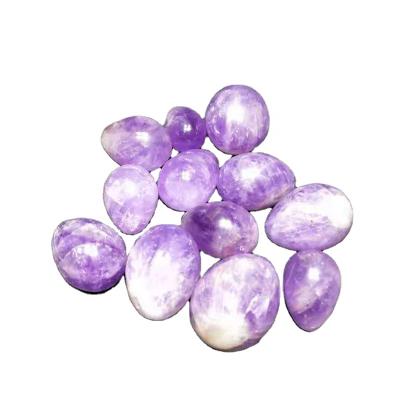 China Donghai Amethyst Polishing Crystal Egg Natural Herringbone Egg Healing for sale